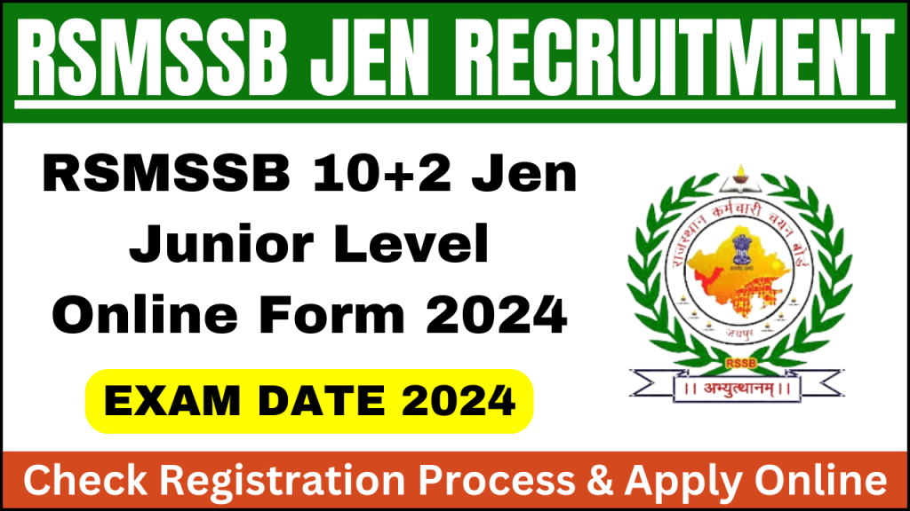 RSMSSB JEN Recruitment 2024