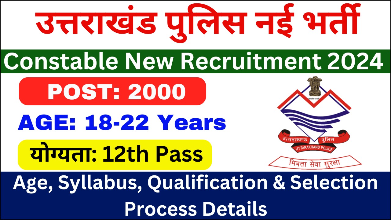 Uttarakhand Police Constable Recruitment 2024